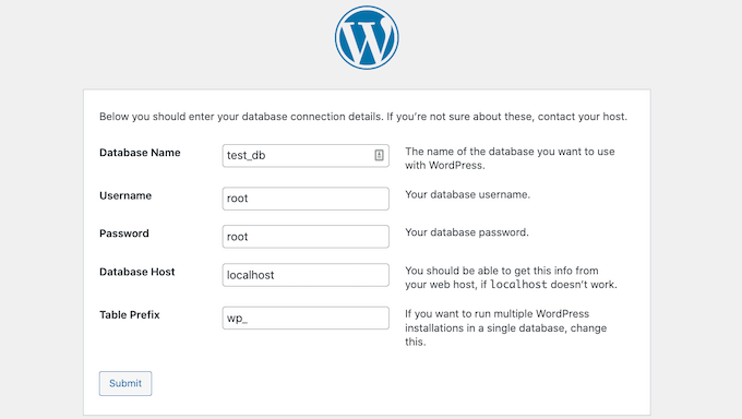 Creating the WordPress Database at Install