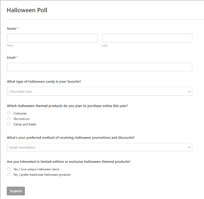 Halloween poll