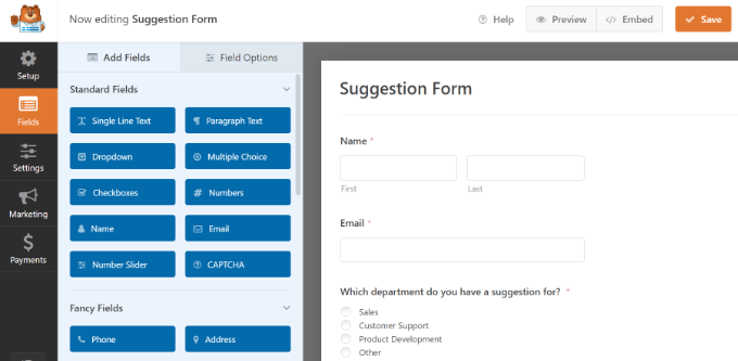 Add new form fields