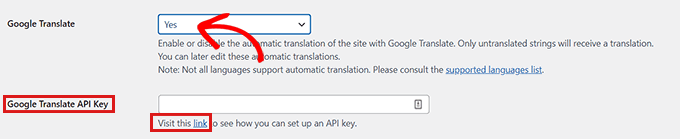 Generate Google Translate API Key - TranslatePress