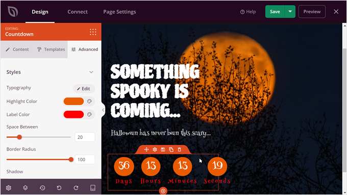 Creating a Halloween countdown timer with SeedProd