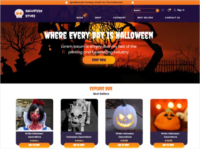 Halloween Shop theme