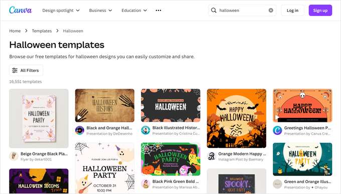 Canva's Halloween templates