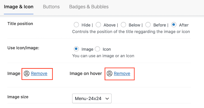 How to add image icons with navigation menus in WordPress