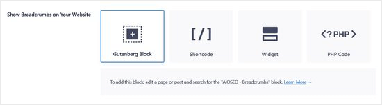 aioseo breadcrumb setting options