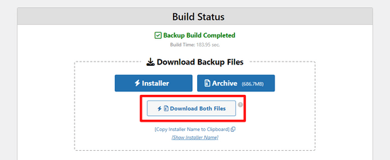 Download both backup files