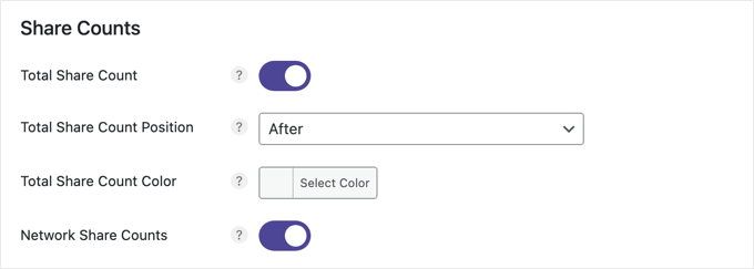 Displaying Share Counts With Novashare