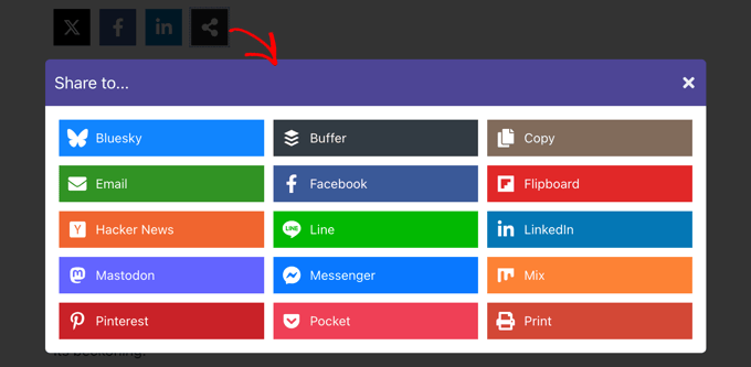 Example of Using the Novashare Share Button