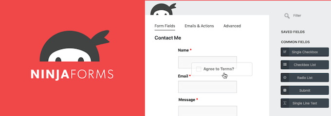The Ninja Forms WordPress plugin