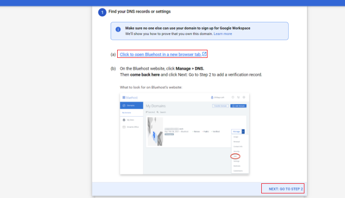 在 Bluehost 中打开 DNS 设置