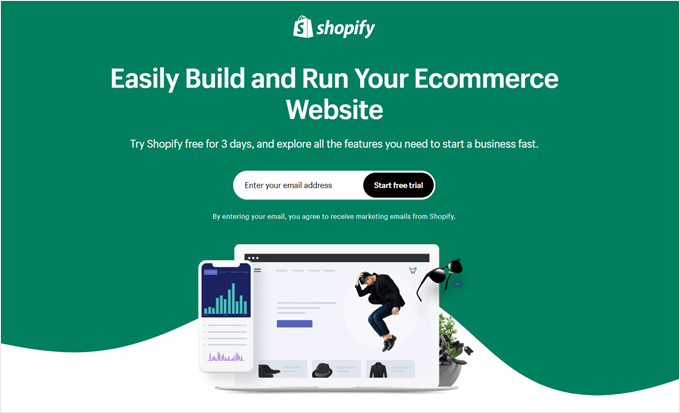 Shopify landing page