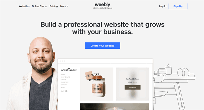 Weebly landing page