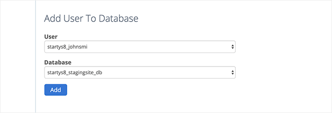 Add user to database