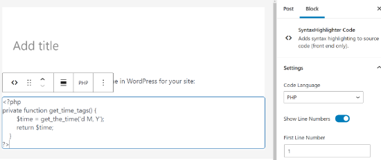 Change Syntax Highlighter code settings