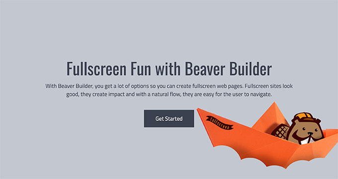 Beaver Builder Fullscreen