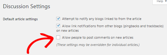 Wordpress Posts Disable Comments