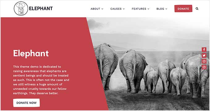 Elephant Gutenberg Theme