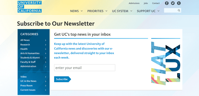 Sign-up for Our Email Newsletter