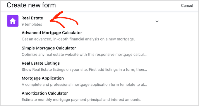 The real estate listing template