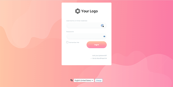 Preview login page