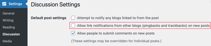 Disabling Trackbacks Reduces Comment Spam