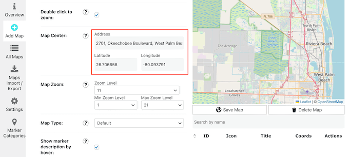 Choosing a location for a Bing map 