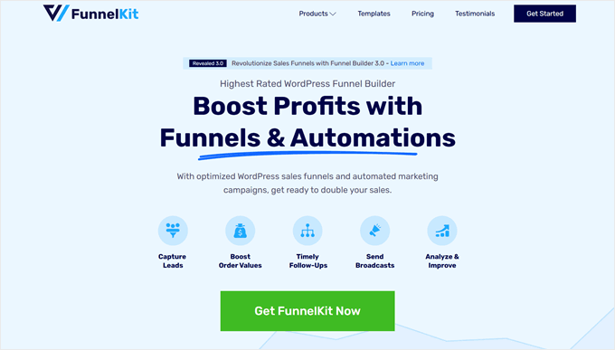 FunnelKit landing page