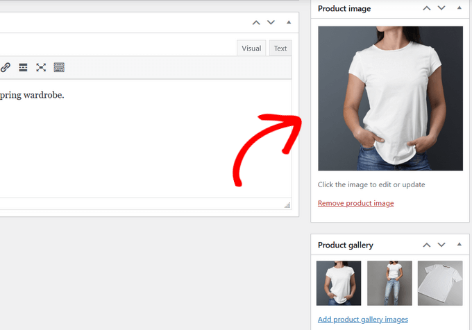 add product image in woocommerce
