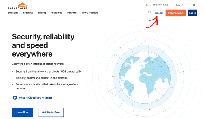 访问 Cloudflare 网站