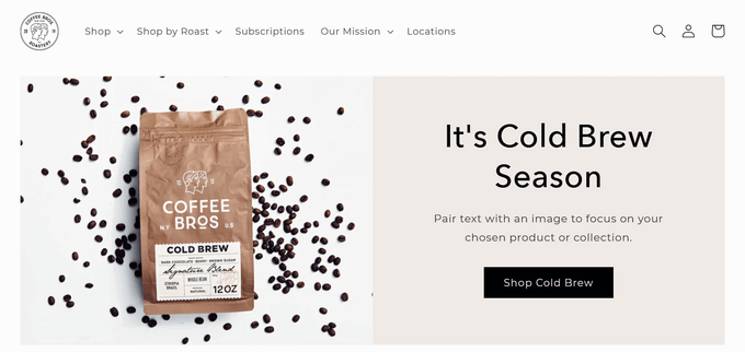 coffee woocommerce store demo