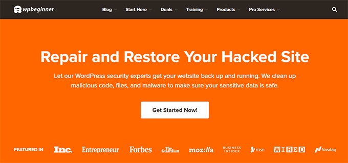 Hacked website repair