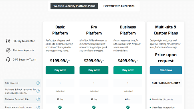 Sucuri paid firewall