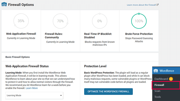 Wordfence firewall