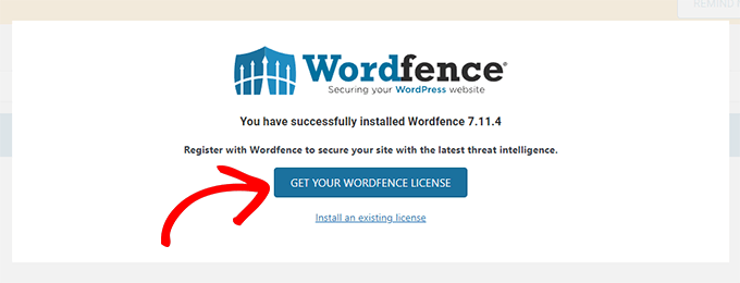 Get a Wordfence license