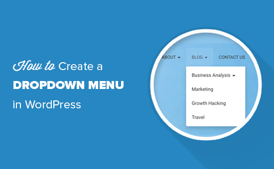 wordpress theme with drop down menus