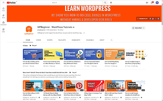 WPBeginner YouTube