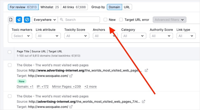 Semrush Backlink Audit