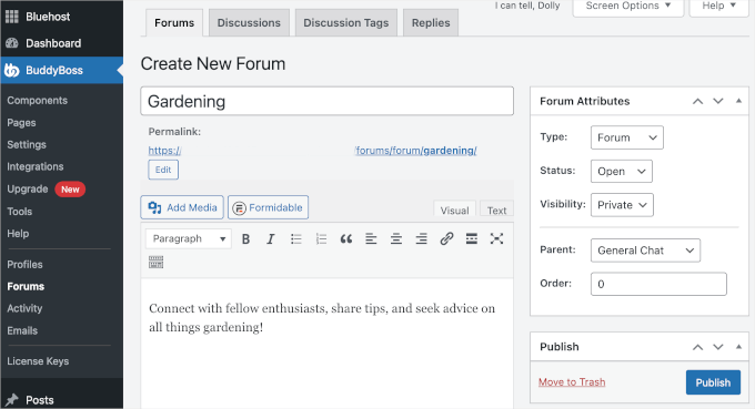 Creating a gardening forum in BuddyBoss