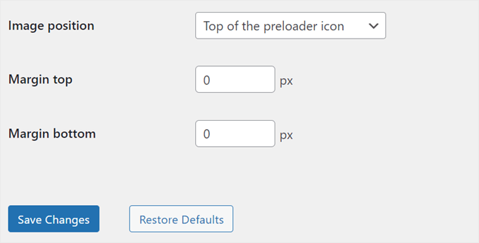 Configuring the logo image for the preloader animation with the Safelayout Cute Preloader plugin