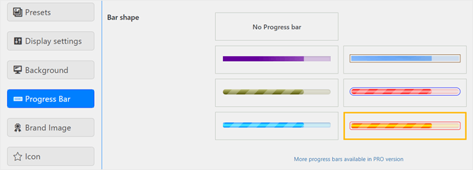 Adding a progress bar to the preloader animation with the Safelayout Preloader Animation plugin