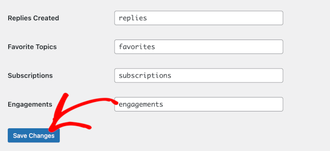 Saving your bbPress settings