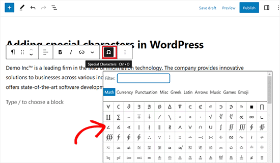 How to Add Special Characters in WordPress Posts