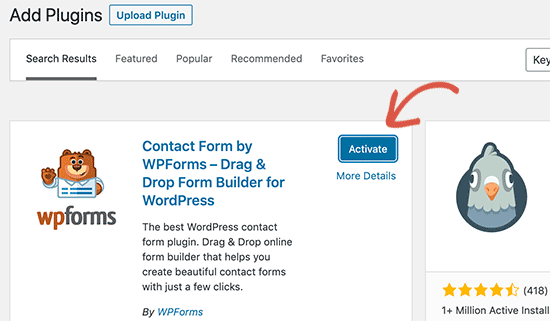 Activar un plugin de WordPress