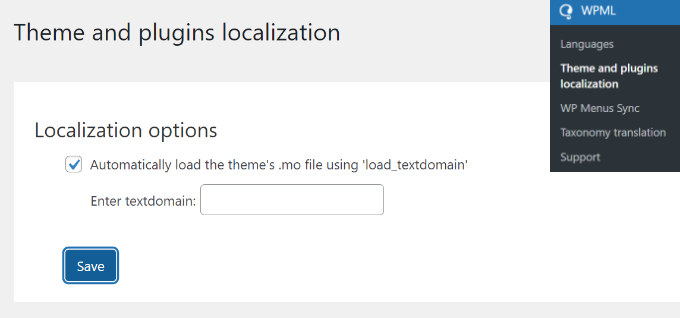 Theme and plugin localization