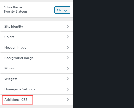 在主题定制器中添加 CSS