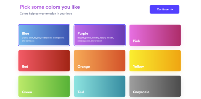 Pick colors you like