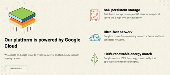 SiteGround 位于 Google Cloud 平台上