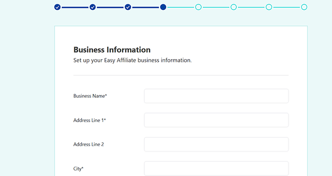 Add your business information