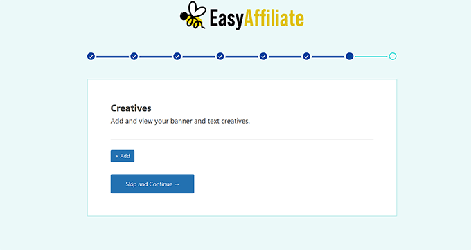 Add Creatives in Easy Affiliate