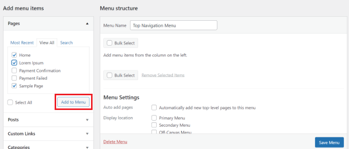 Adding a new WordPress menu item - Easy WP Guide